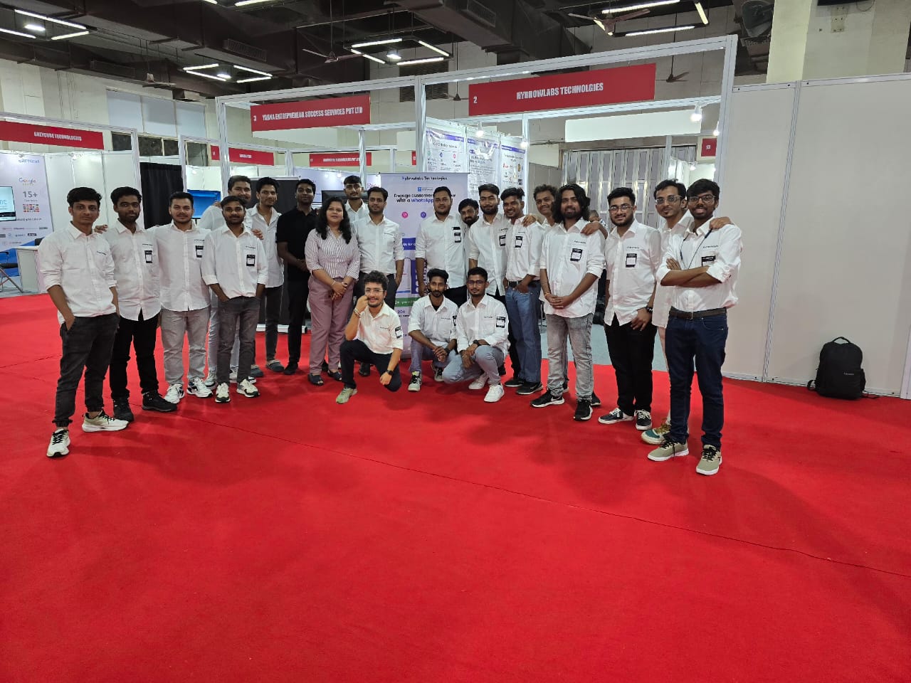 Hybrowlabs team at a customer and partner event